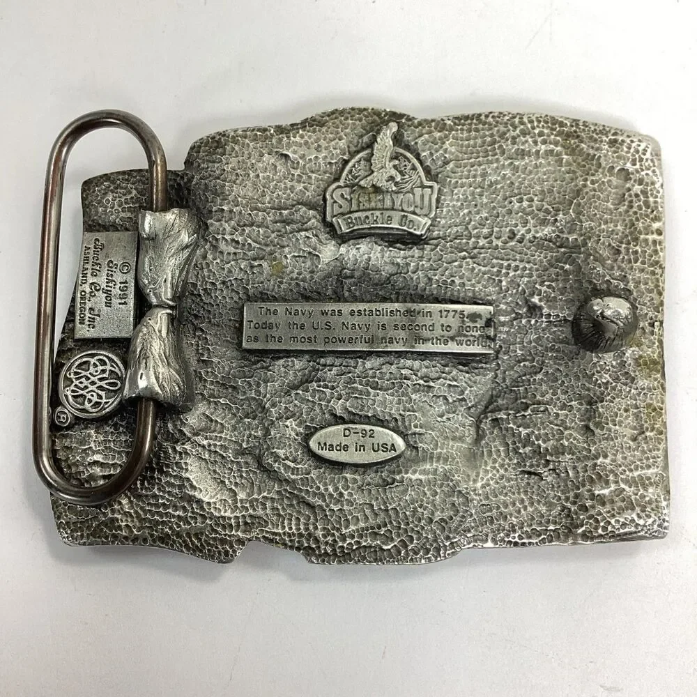 United States Navy Belt Buckle Siskiyou 1994 Made In USA